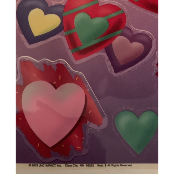 Valentine's Day Window Clings Hearts Love Teddy Bears Candy Cupid Honey 2003 - Picture 9 of 12